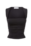 Alora Ruched Top, BLACK - alternate image 6