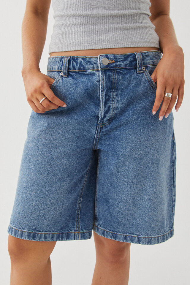 Dad Denim Jort, VACAY BLUE