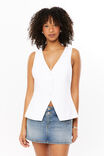 Taylor Longline Vest, WHITE - alternate image 2