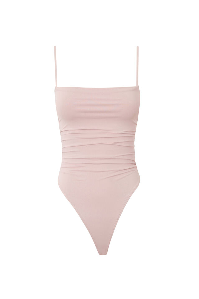 Luxe Ruched Bodysuit, MUTED ORCHID