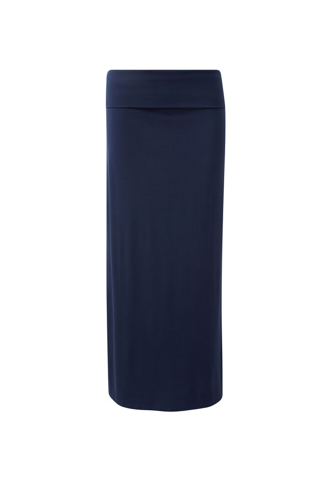 Wren Foldback Maxi Skirt, NAVY LEAGUE
