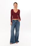 Super Smooth Isla Long Sleeve Top, DARK PLUM - alternate image 2