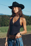 Soft Andi Halter Top, BLACK - alternate image 1