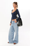 Super Smooth Isla Long Sleeve Top, MIDNIGHT NAVY - alternate image 5