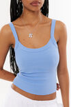 Riri Scoop Neck Tank, GLAZED BLUE - alternate image 4