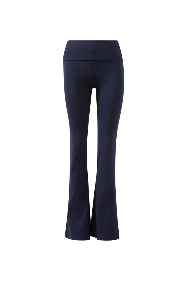 Fold Back Flare Pant, NIGHT NAVY