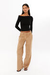 Immy Fold Back Knit Top, BLACK - alternate image 2