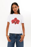 Orchid Graphic Tee, WHITE/ORCHID - alternate image 4
