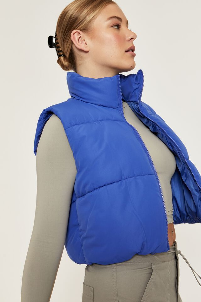 Recycled Puffer Vest, SAPPHIRE BLUE