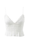 Ollie Shirred Cami, WHITE - alternate image 6