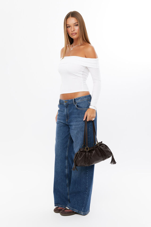 Soft Debbie Off The Shoulder Top, WINTER WHITE