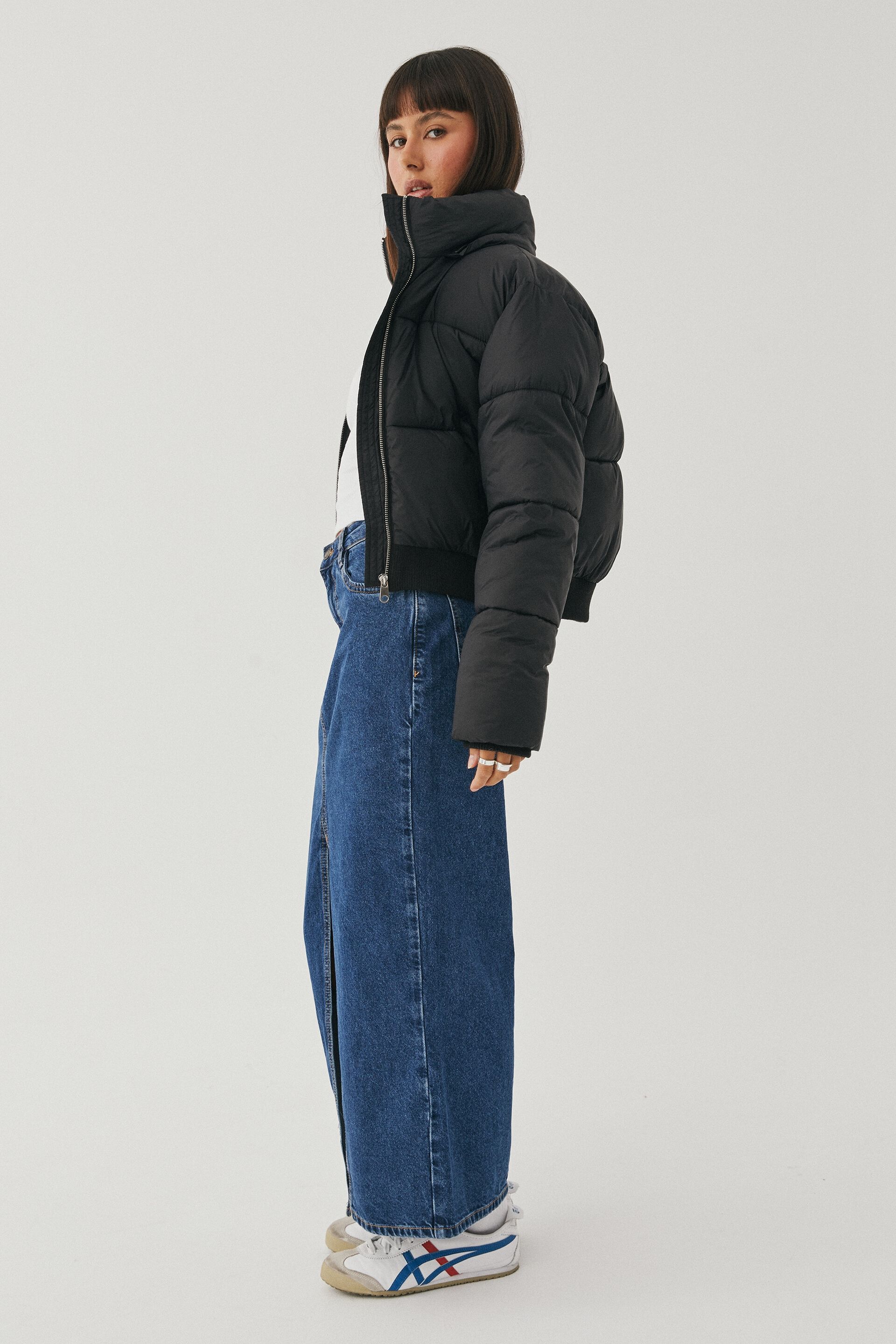 Recycled Cropped Puffer Jacket