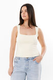 Luxe Open Neck Top, LEMON PUFF - alternate image 1