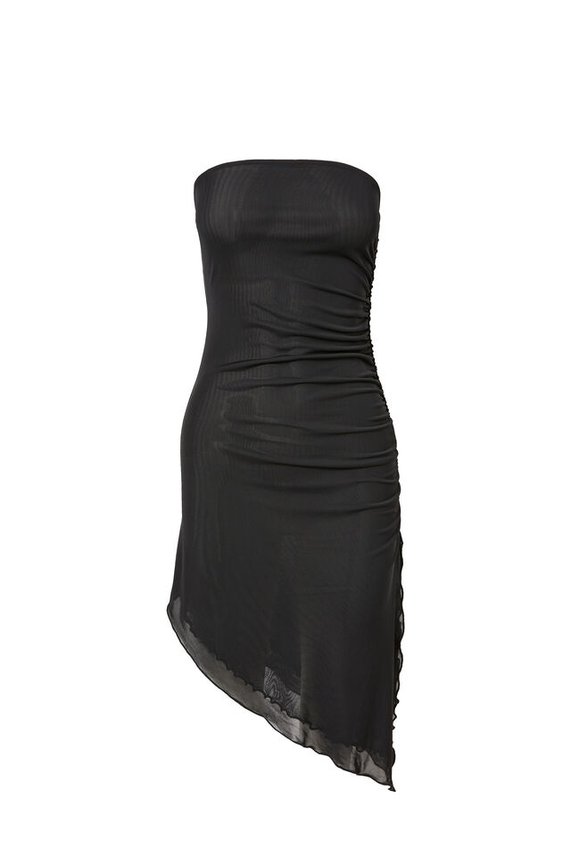 Becky Strapless Dress, BLACK