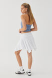 Luxe Hanky Hem Mini Skirt, WHITE - alternate image 3