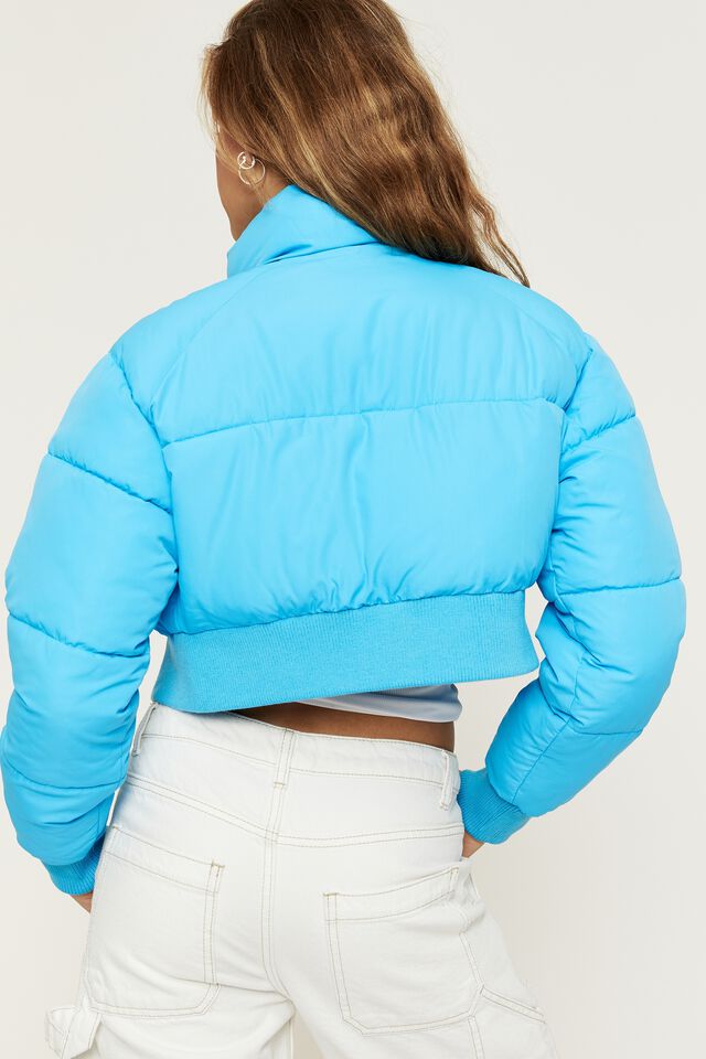 Lani Ultra Crop Puffer Jacket, BLUE SPARK
