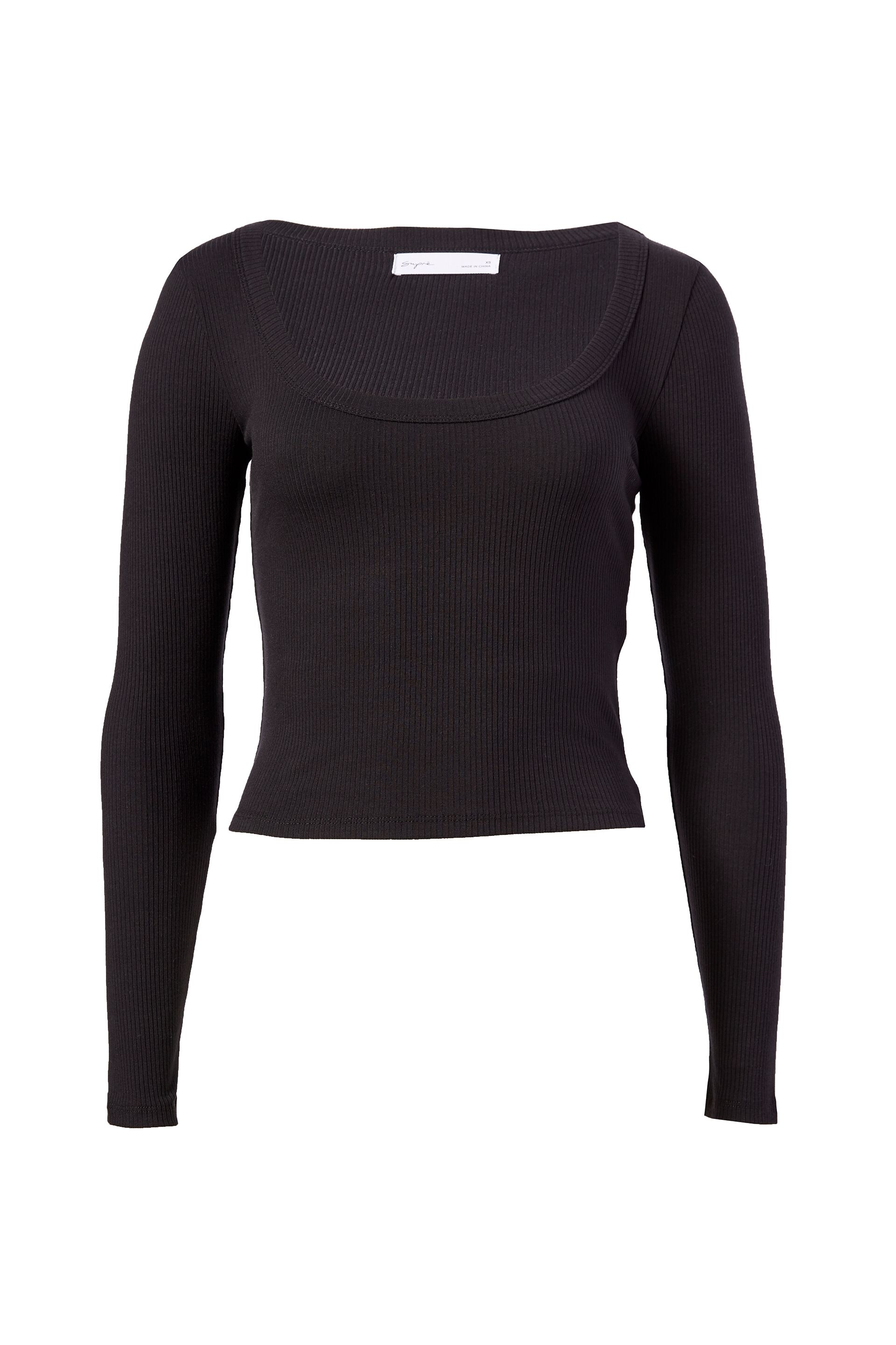 Long sleeve hot sale scoop neck