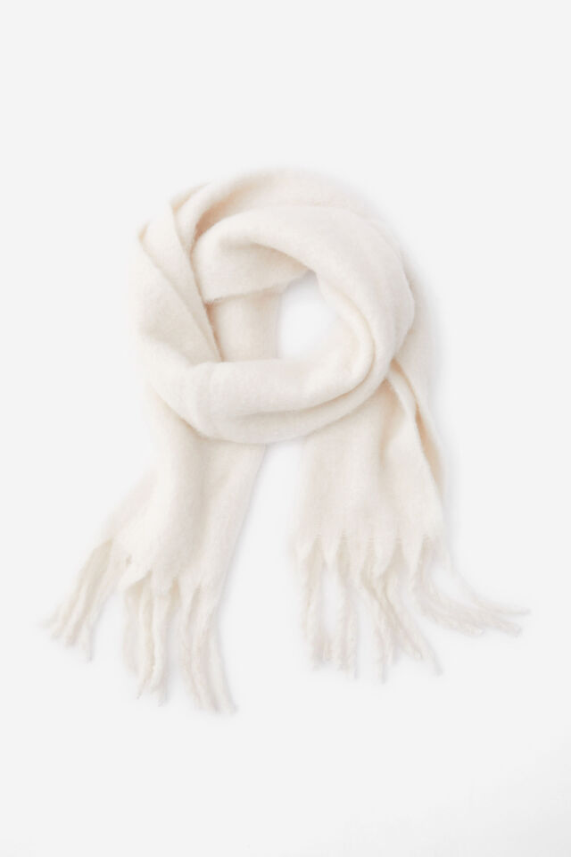 Oversized Fluffy Scarf, WINTER WHITE