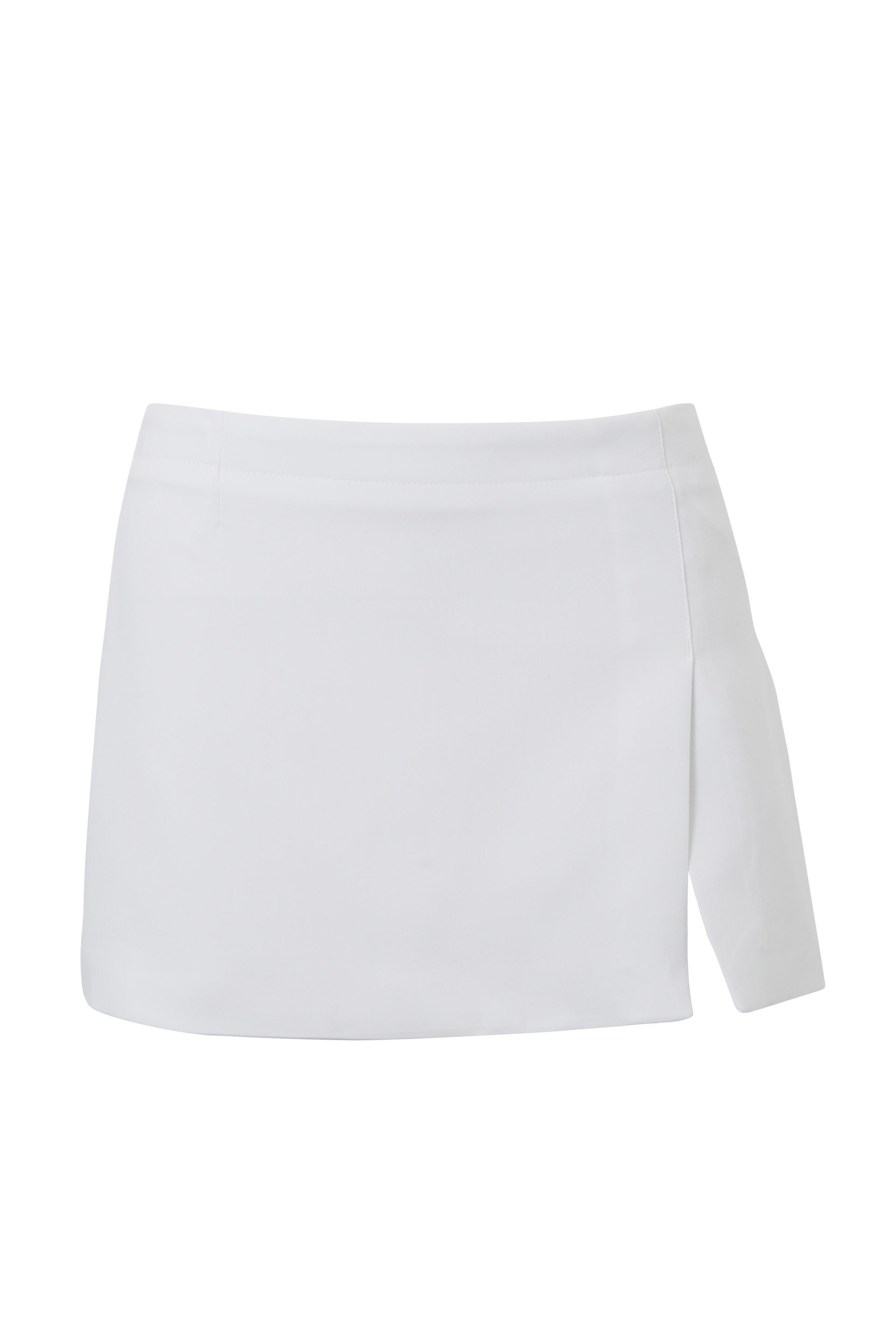 White mini skirt with split cheap