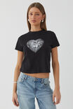 Everyday Graphic Tee, BLACK/DISCO HEART - alternate image 1