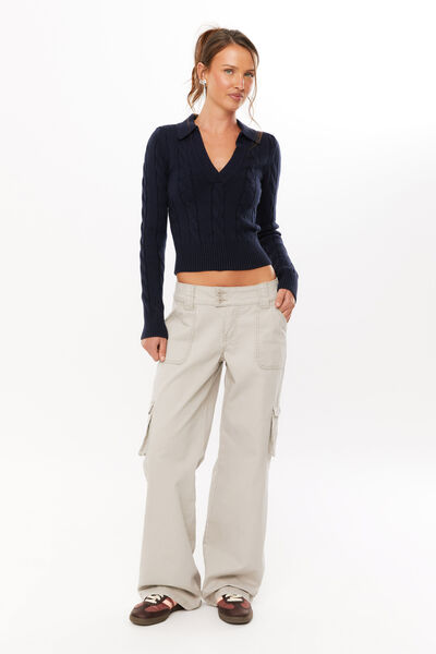 Gia Cargo Pant, MISTY STONE