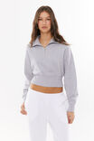 Kelly Quarter Zip Jumper, SILVER GREY MARLE - alternate image 1