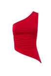 Soft Amelia One Shoulder Top, LIPSTICK RED - alternate image 6
