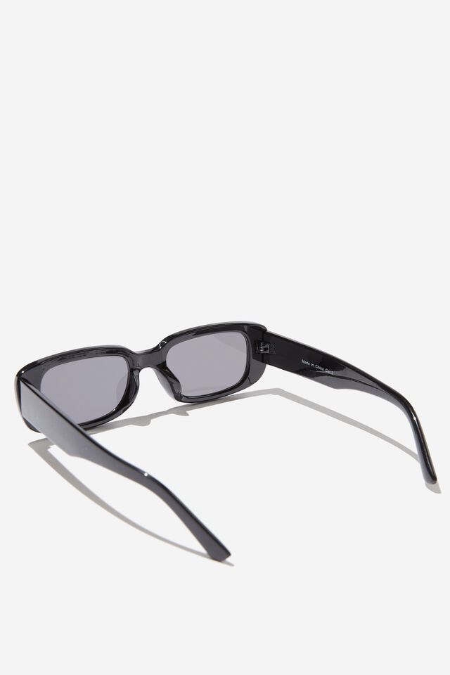 Oval Sunglasses, BLACK