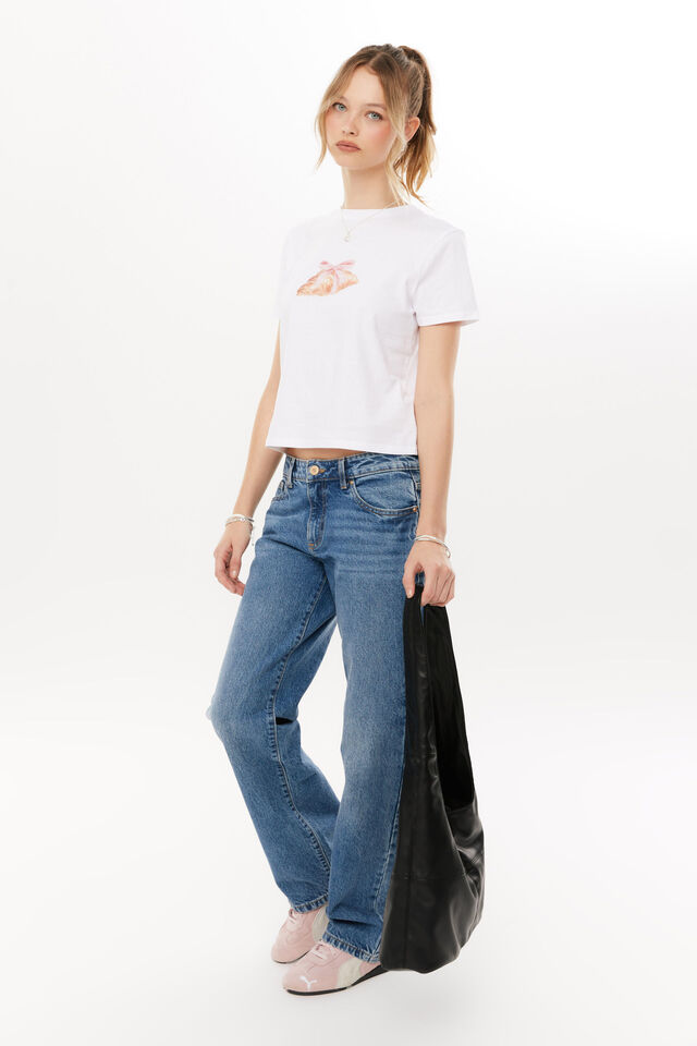 Croissant Everyday Graphic Tee, WHITE/CROISSANT