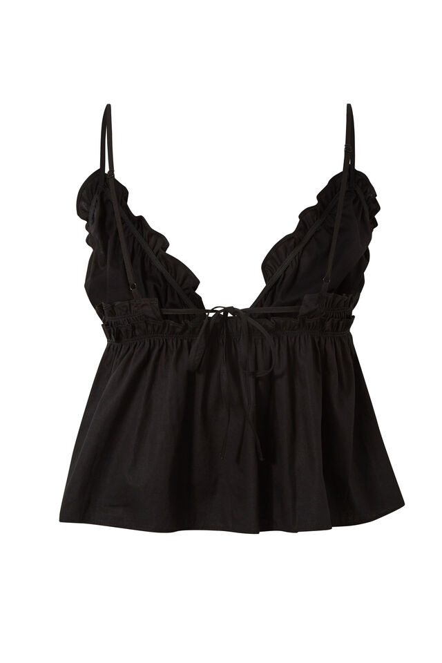 Tori Babydoll Cami, BLACK