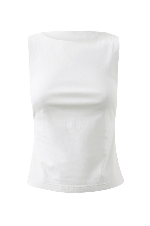 Olympia Backless Tank, WHITE