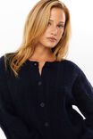 Quinn Cable Knit Cardigan, MIDNIGHT NAVY - alternate image 4