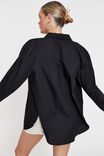 Tessa Casual Oversized Shirt, BLACK