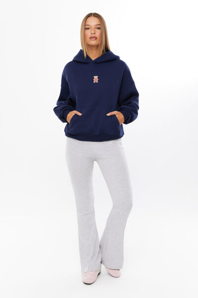 Ella Oversized Fleece Hoodie, ROYAL NAVY/LA BEAR