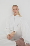 Jolie Cropped Zip Through Hoodie, CLOUD WHITE - alternate image 5