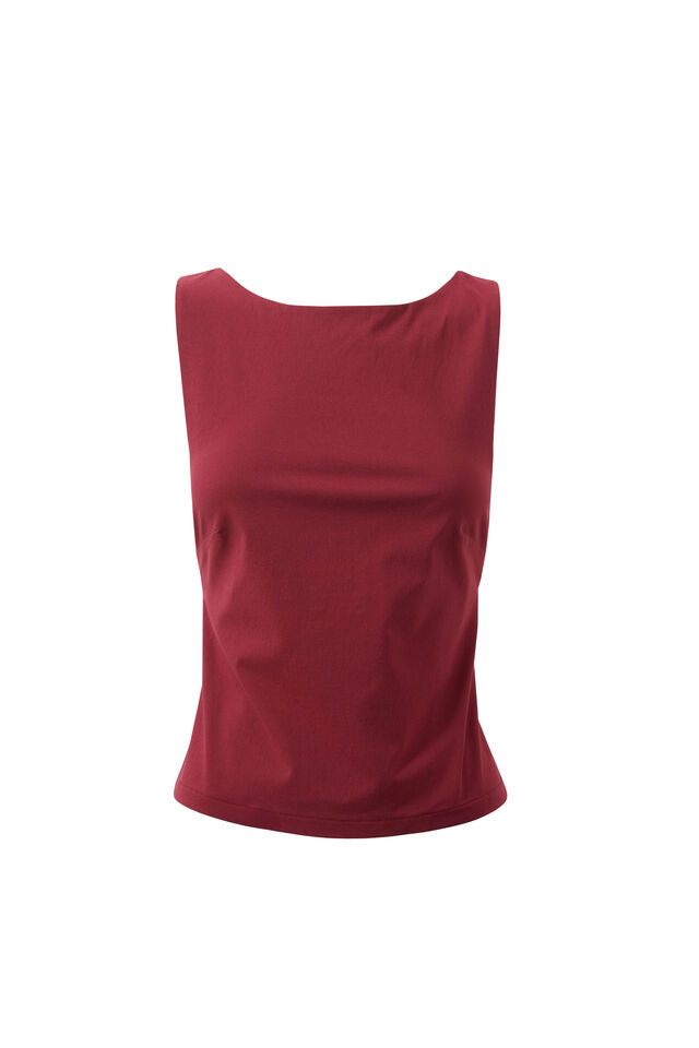 Olympia Backless Tank, RED VELVET