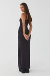 Soft Strappy Ruched Maxi Dress, BLACK - alternate image 3