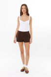 Malia Sweat Short, ESPRESSO BROWN - alternate image 2