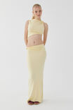 Soft Twist Maxi Skirt, GOLDEN BUTTER - alternate image 1