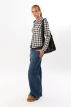 Cindy Check Shirt, NAVY/WHITE CHECK - alternate image 3