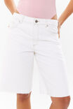 Low Rise Denim Jort, WHITE - alternate image 4