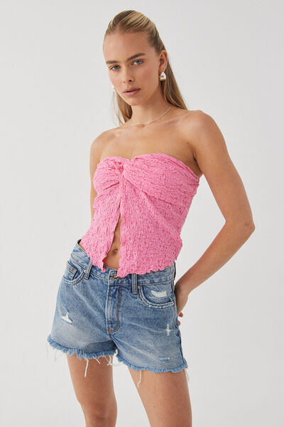 Polly Butterfly Strapless Top, STRAWBERRY SOUFFLE