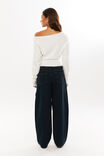 Low Rise Barrel Jean, INK BLUE - alternate image 4