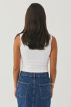 Luxe Scoop Neck Tank, WHITE - alternate image 3