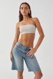 Luxe Cropped Bandeau, COOL BEIGE - alternate image 1