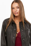 Asher Faux Leather Bomber Jacket, CHOC - alternate image 4
