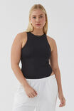 Luxe Sleeveless Bodysuit, BLACK - alternate image 1