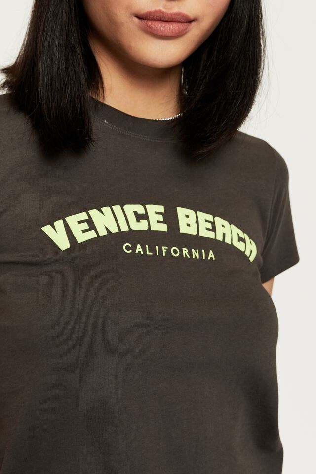 Celia Fitted Printed T Shirt, PHANTOM/VENICE BEACH