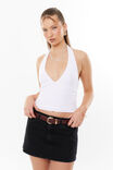 Soft Chelsea Halter Top, WHITE - alternate image 1