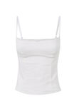 Sophia Lace Trim Cami, WHITE - alternate image 6